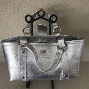 Lambertson Truex Silver Leather Purse
